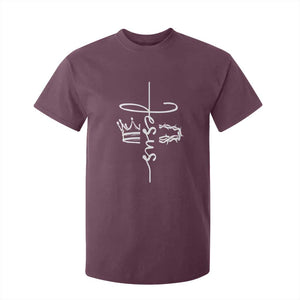 Jesus Christian Lord & Savior Crown of Thorns T Shirt For Kid TS11 Maroon Print Your Wear