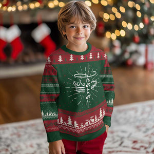 Jesus Christian Lord & Savior Crown of Thorns Knit Sweatshirt TS11 Christmas Print Your Wear