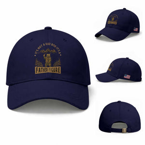 Funny It's Not A Dad Bod It's A Father Figure Baseball Cap Bear Beer Father's Day TS11 Baseball Cap Universal Fit Dark Blue Print Your Wear