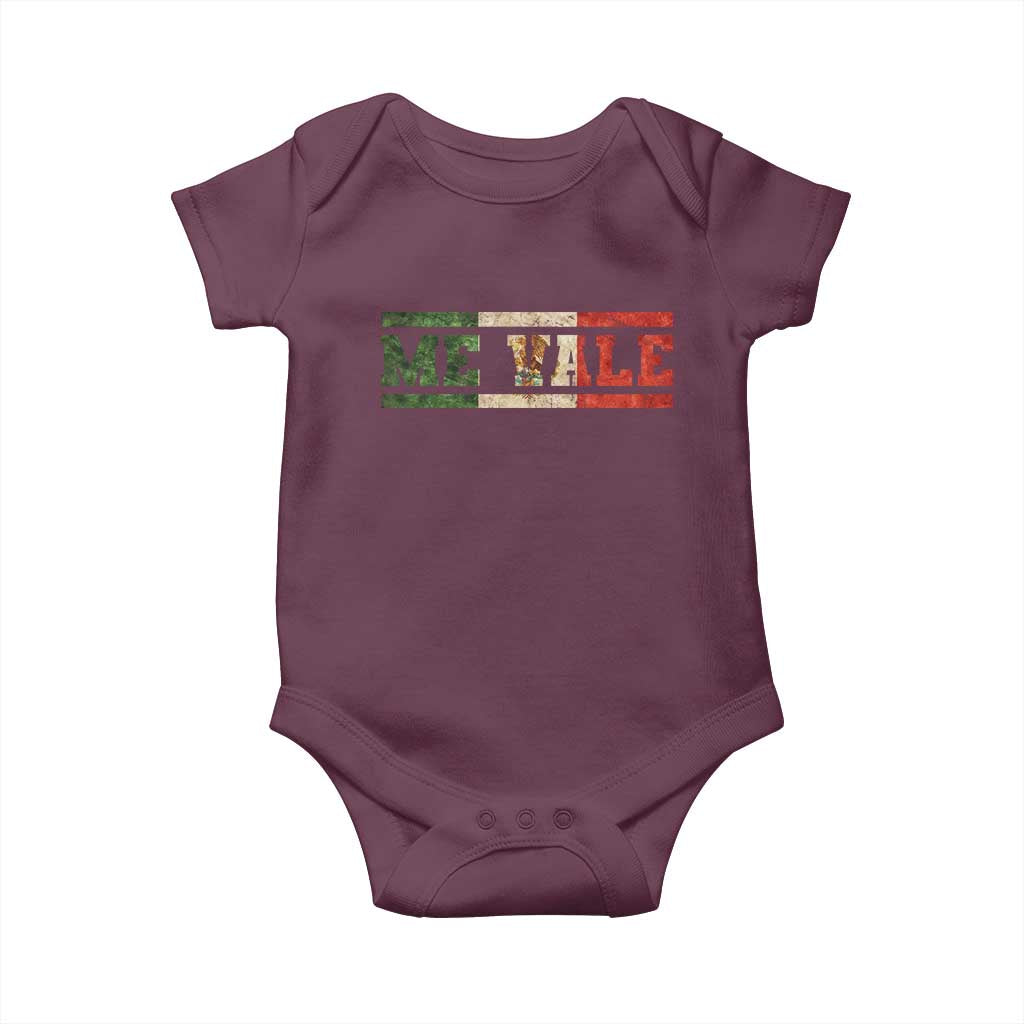 Me Vale Mexican Flag Latino Spanish Slang Baby Onesie TS11 Maroon Print Your Wear