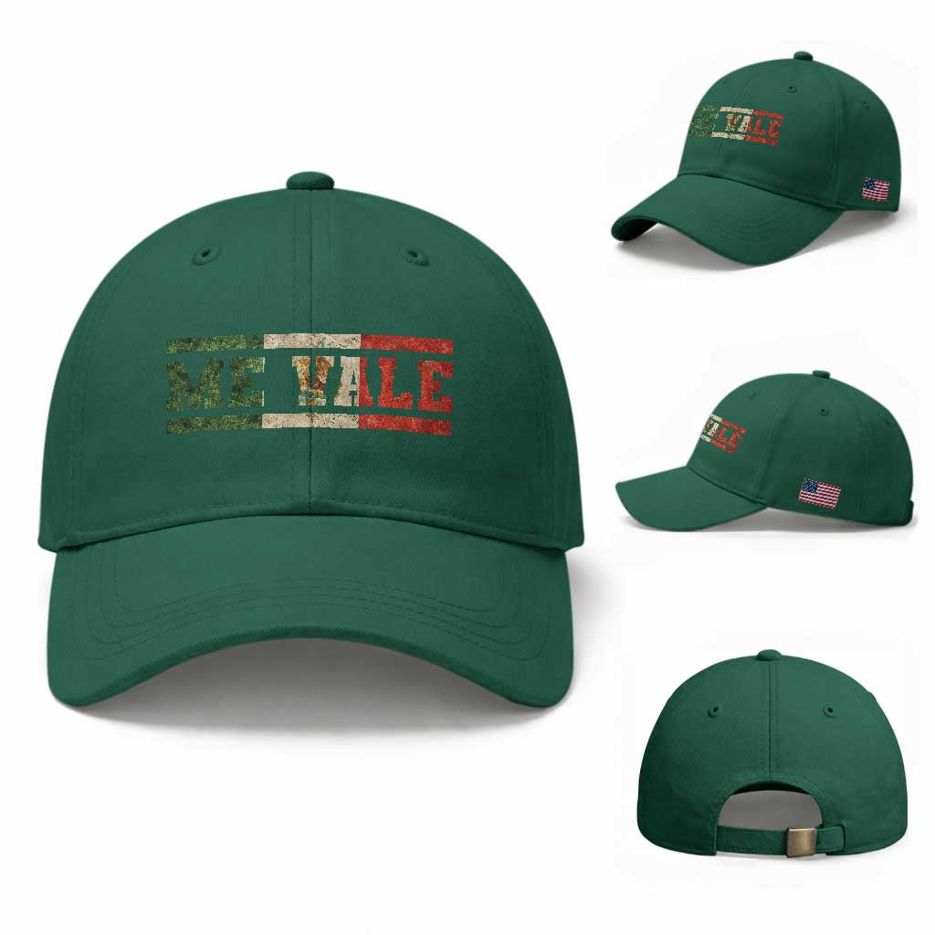 Me Vale Mexican Flag Latino Spanish Slang Baseball Cap TS11 Baseball Cap Universal Fit Irish Green Print Your Wear