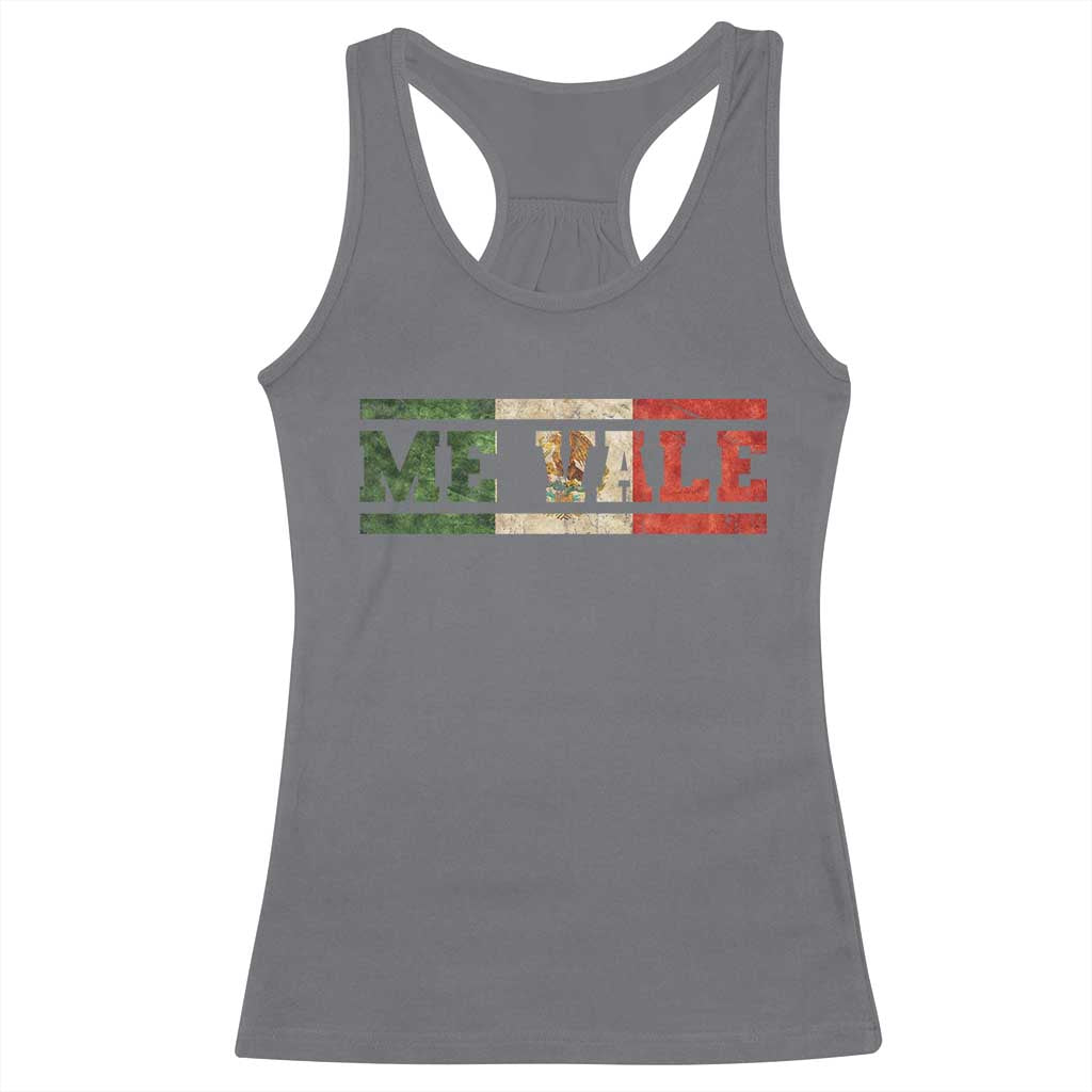 Me Vale Mexican Flag Latino Spanish Slang Racerback Tank Top TS11 Charcoal Print Your Wear
