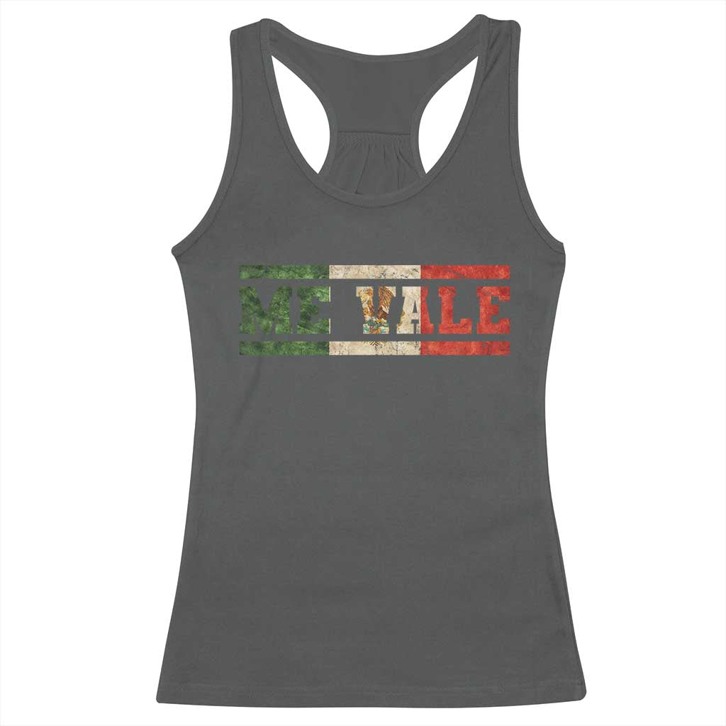 Me Vale Mexican Flag Latino Spanish Slang Racerback Tank Top TS11 Dark Heather Print Your Wear
