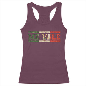 Me Vale Mexican Flag Latino Spanish Slang Racerback Tank Top TS11 Maroon Print Your Wear