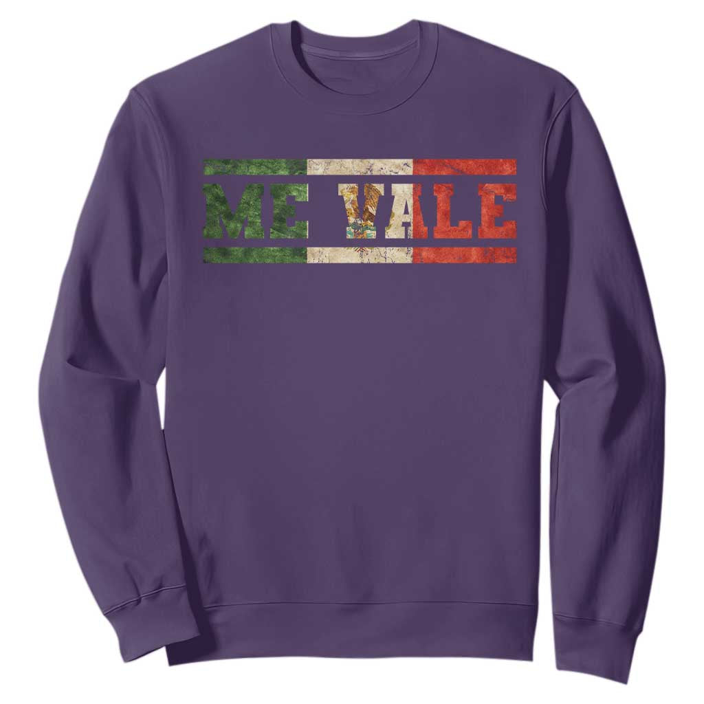 Me Vale Mexican Flag Latino Spanish Slang Sweatshirt TS11 Purple Print Your Wear