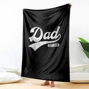 Dad Est 2026 Throw Blanket Funny New Dad Baby Announcement TS11 Print Your Wear