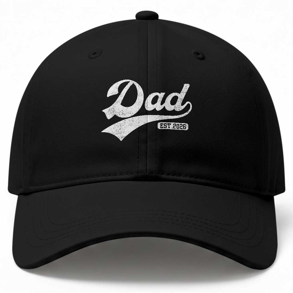 Dad Est 2026 Baseball Cap Funny New Dad Baby Announcement TS11 Print Your Wear
