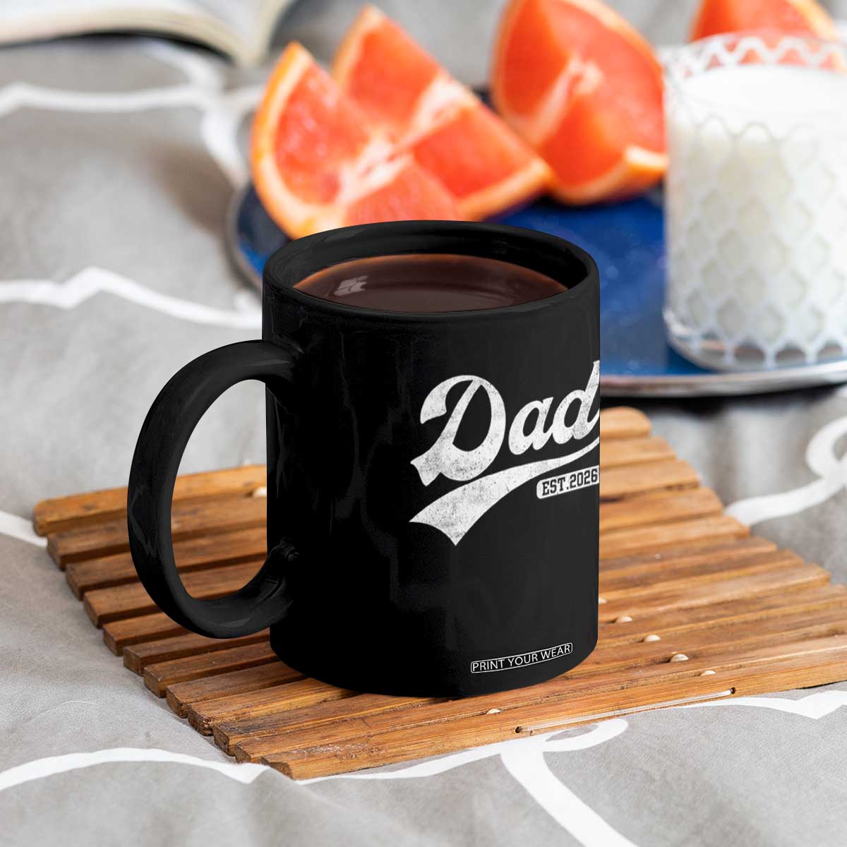 Dad Est 2026 Coffee Mug Funny New Dad Baby Announcement TS11 Print Your Wear