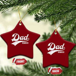 Dad Est 2026 Ceramic Ornament Funny New Dad Baby Announcement TS11 Print Your Wear