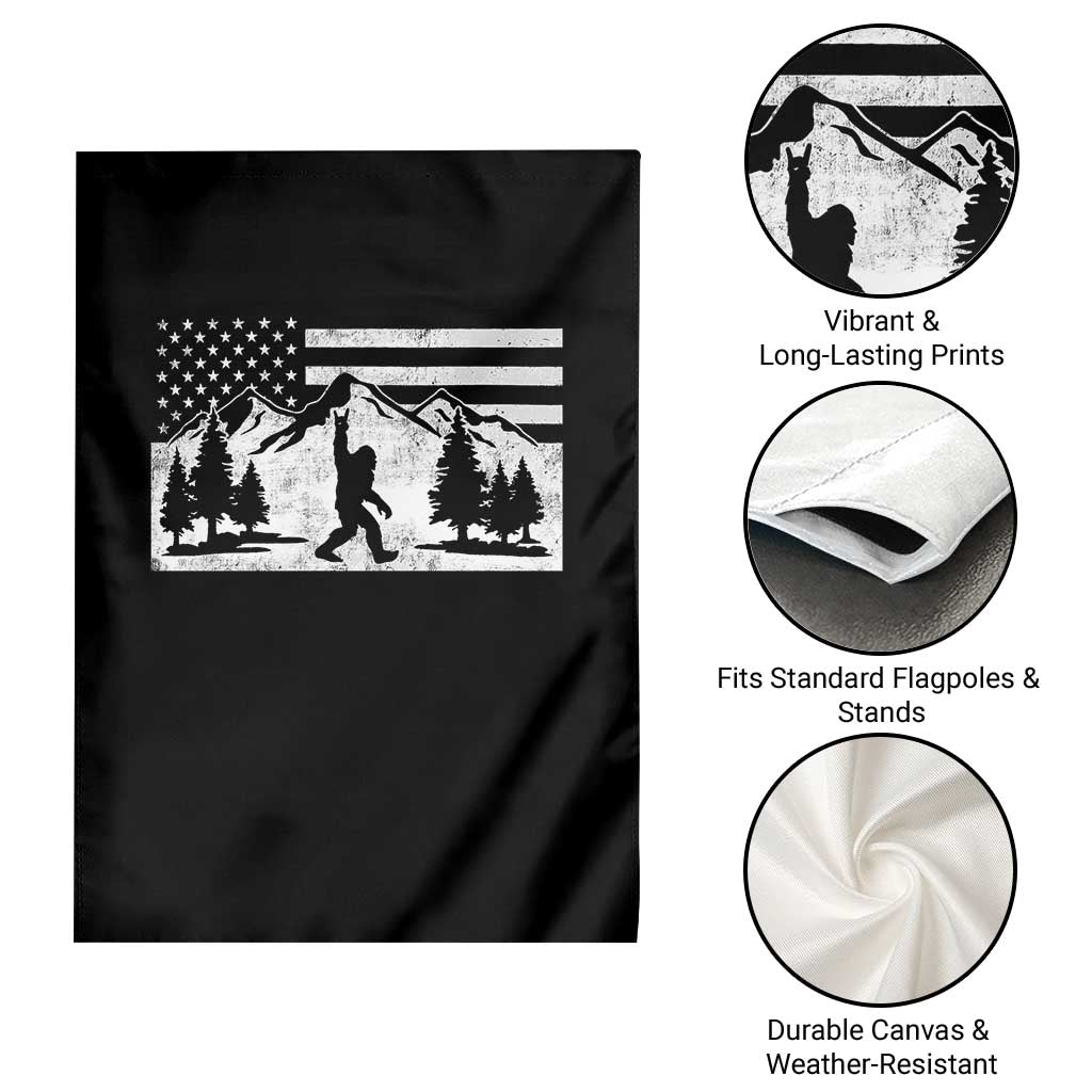 Patriotic Bigfoot American Flag in Forest Garden Flag TS11 Print Your Wear