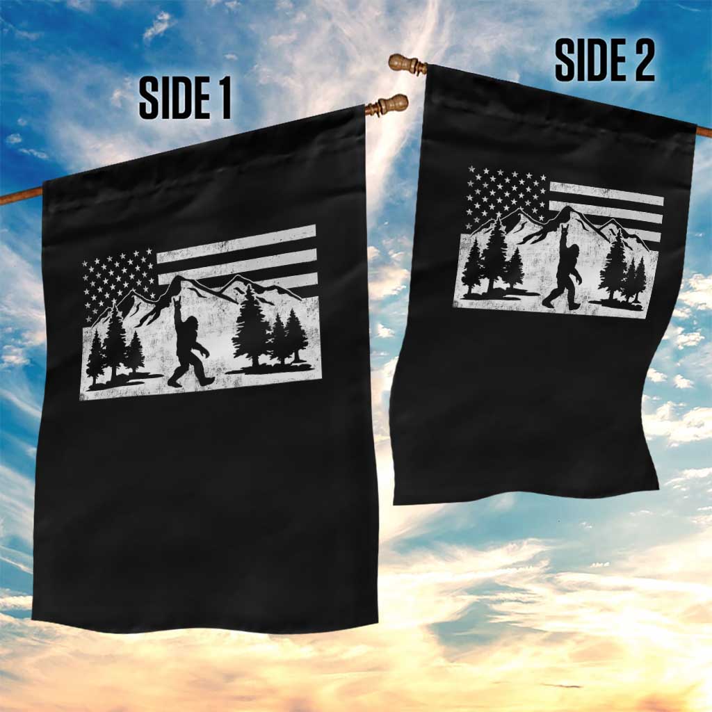 Patriotic Bigfoot American Flag in Forest Garden Flag TS11 Print Your Wear