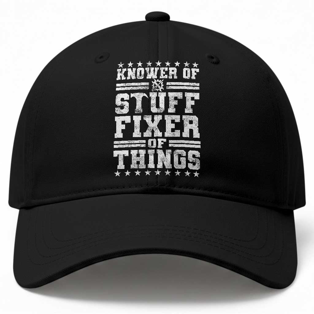 Knower Of Stuff Fixer Of Things Baseball Cap Funny Handyman Mechanic Dad TS11 Print Your Wear
