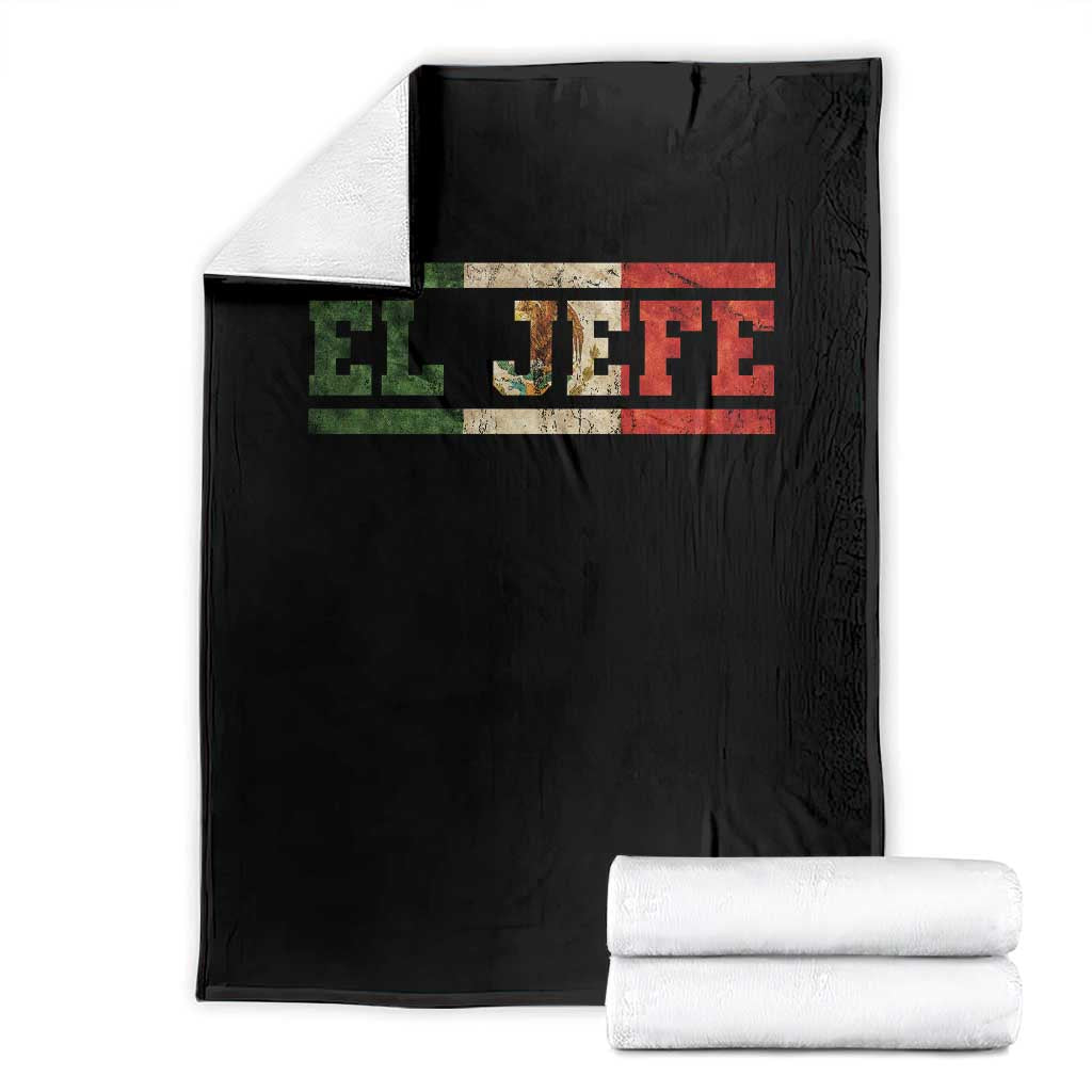 El Jefe Throw Blanket Funny Mexican Boss Spanish Slang TS11 Black Print Your Wear