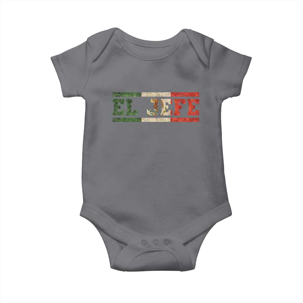El Jefe Baby Onesie Funny Mexican Boss Spanish Slang TS11 Charcoal Print Your Wear