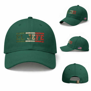 El Jefe Baseball Cap Funny Mexican Boss Spanish Slang TS11 Baseball Cap Universal Fit Irish Green Print Your Wear
