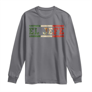 El Jefe Long Sleeve Shirt Funny Mexican Boss Spanish Slang TS11 Charcoal Print Your Wear