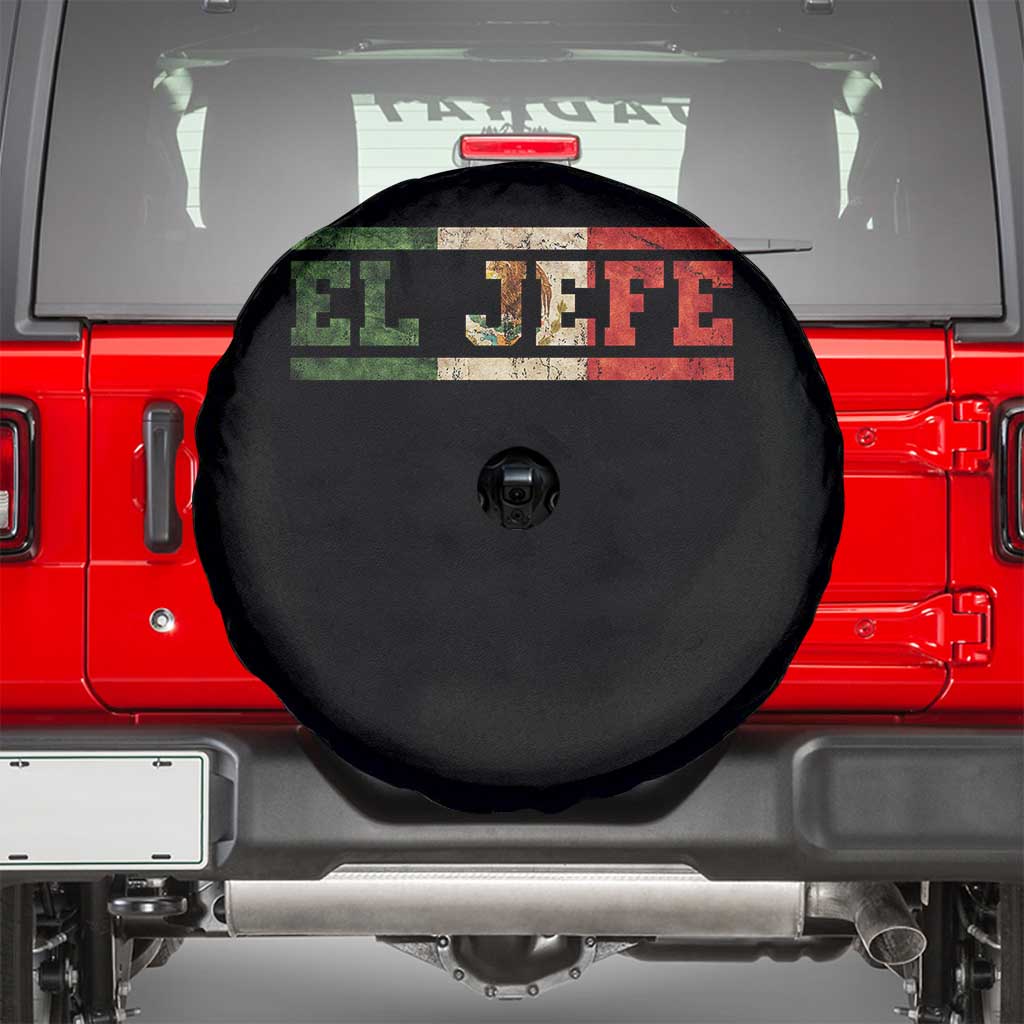El Jefe Spare Tire Cover Funny Mexican Boss Spanish Slang TS11 Black Print Your Wear