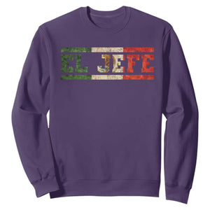 El Jefe Sweatshirt Funny Mexican Boss Spanish Slang TS11 Purple Print Your Wear