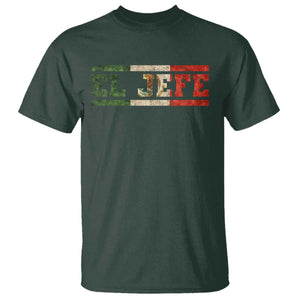 El Jefe T Shirt Funny Mexican Boss Spanish Slang TS11 Dark Forest Green Print Your Wear