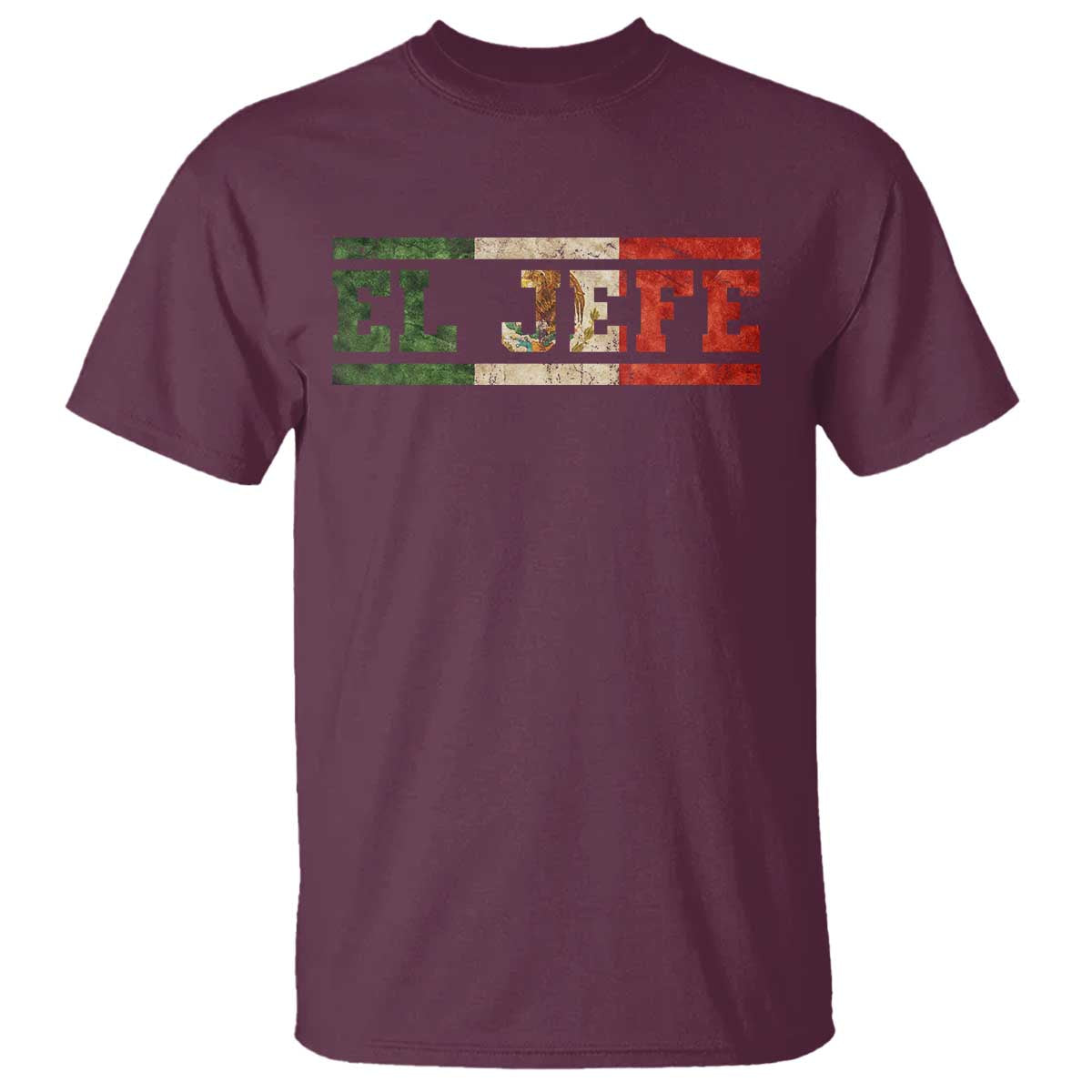 El Jefe T Shirt Funny Mexican Boss Spanish Slang TS11 Maroon Print Your Wear