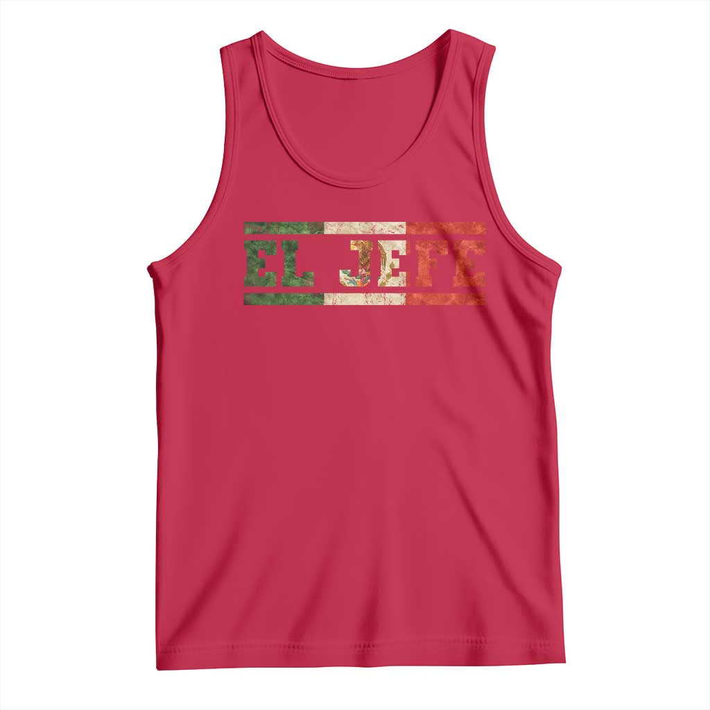 El Jefe Tank Top Funny Mexican Boss Spanish Slang TS11 Red Print Your Wear