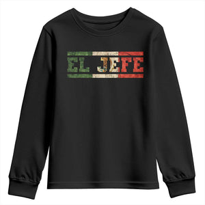 El Jefe Youth Sweatshirt Funny Mexican Boss Spanish Slang TS11 Black Print Your Wear