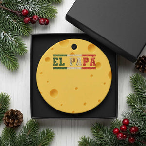 El Papa Funny Mexican Dad Ceramic Ornament Mexico Vintage Flag Father's Day TS11 1pc Yellow Cheese Print Your Wear
