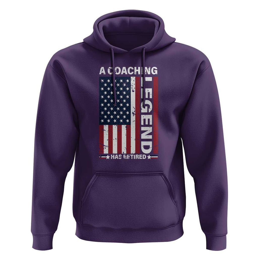 A Coaching Legend Has Retired Hoodie Vintage American Flag TS11 Purple Print Your Wear