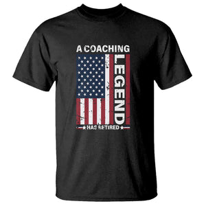 A Coaching Legend Has Retired T Shirt Vintage American Flag TS11 Black Print Your Wear