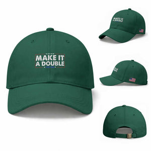 Make It A Double Twin Dad Baseball Cap Soon to Be Daddy Funny Father's Day TS11 Baseball Cap Universal Fit Irish Green Print Your Wear