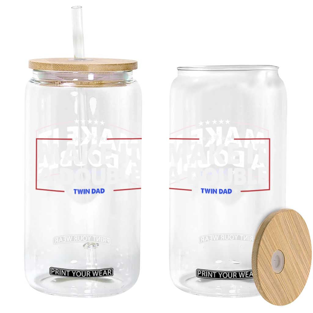 Make It A Double Twin Dad Glass Can Soon to Be Daddy Funny Father's Day TS11 Print Your Wear