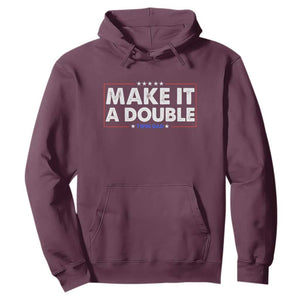 Make It A Double Twin Dad Hoodie Soon to Be Daddy Funny Father's Day TS11 Maroon Print Your Wear