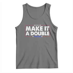 Make It A Double Twin Dad Tank Top Soon to Be Daddy Funny Father's Day TS11 Black Heather Print Your Wear