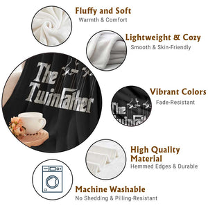 The Twinfather Throw Blanket Funny Dad Of Twins Fathers Day TS11 Print Your Wear