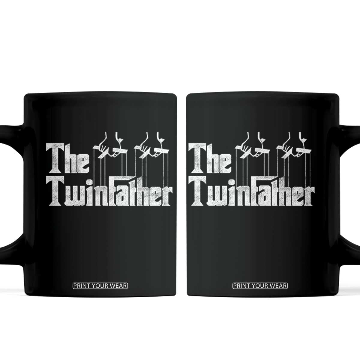 The Twinfather Coffee Mug Funny Dad Of Twins Fathers Day TS11 Black Print Your Wear