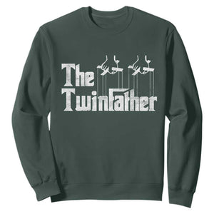The Twinfather Sweatshirt Funny Dad Of Twins Fathers Day TS11 Dark Forest Green Print Your Wear