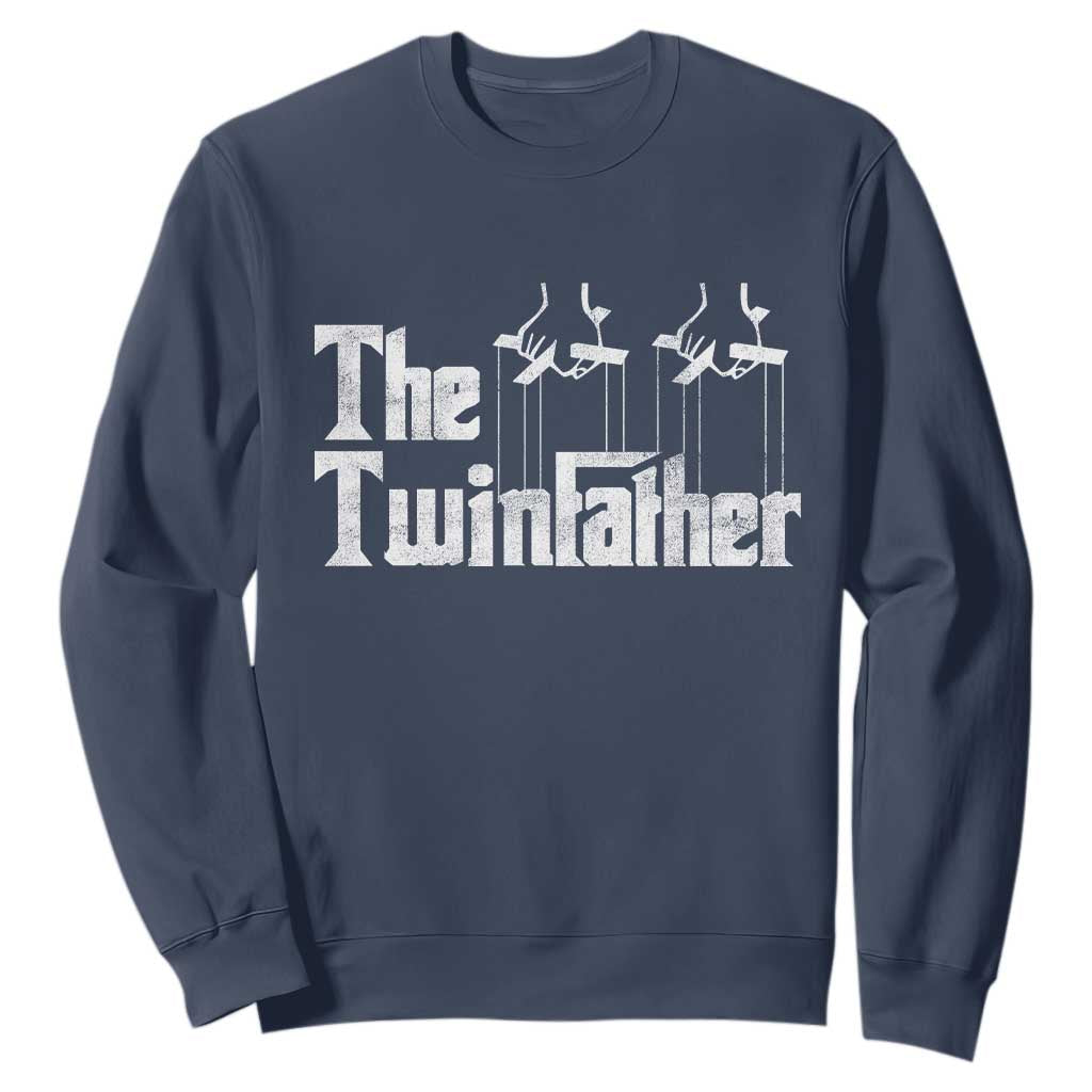 The Twinfather Sweatshirt Funny Dad Of Twins Fathers Day TS11 Navy Print Your Wear
