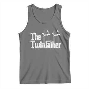 The Twinfather Tank Top Funny Dad Of Twins Fathers Day TS11 Black Heather Print Your Wear