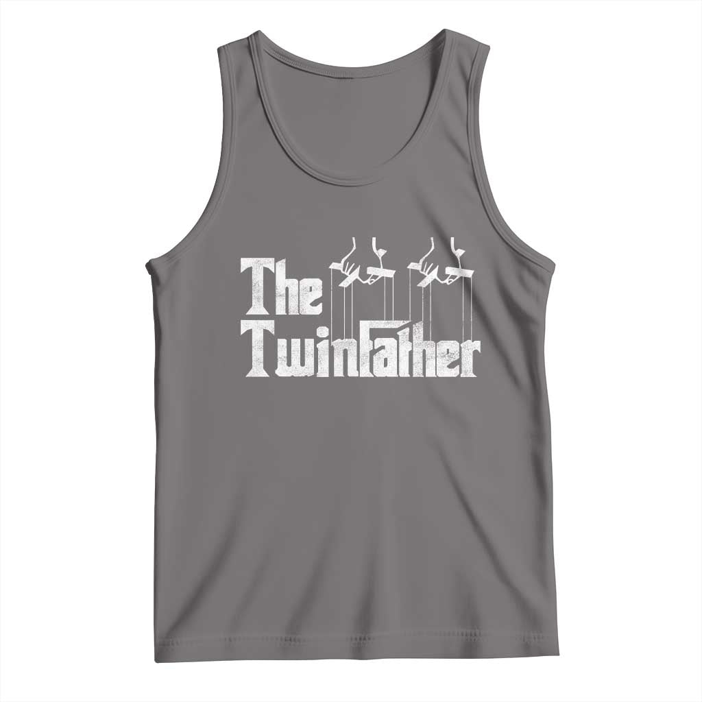 The Twinfather Tank Top Funny Dad Of Twins Fathers Day TS11 Deep Heather Print Your Wear