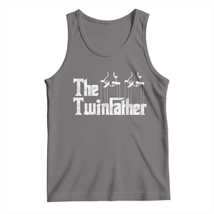 The Twinfather Tank Top Funny Dad Of Twins Fathers Day TS11 Deep Heather Print Your Wear