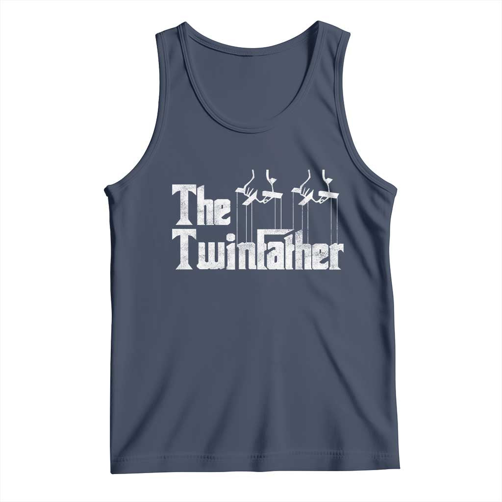 The Twinfather Tank Top Funny Dad Of Twins Fathers Day TS11 Navy Print Your Wear