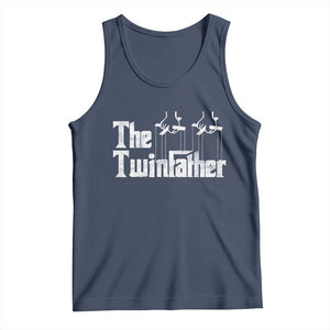 The Twinfather Tank Top Funny Dad Of Twins Fathers Day TS11 Navy Print Your Wear