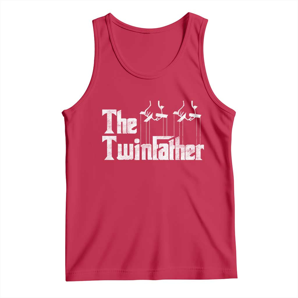 The Twinfather Tank Top Funny Dad Of Twins Fathers Day TS11 Red Print Your Wear