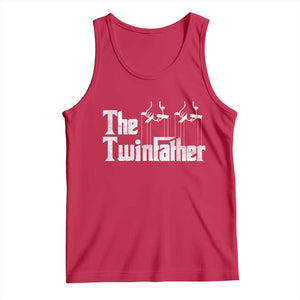 The Twinfather Tank Top Funny Dad Of Twins Fathers Day TS11 Red Print Your Wear