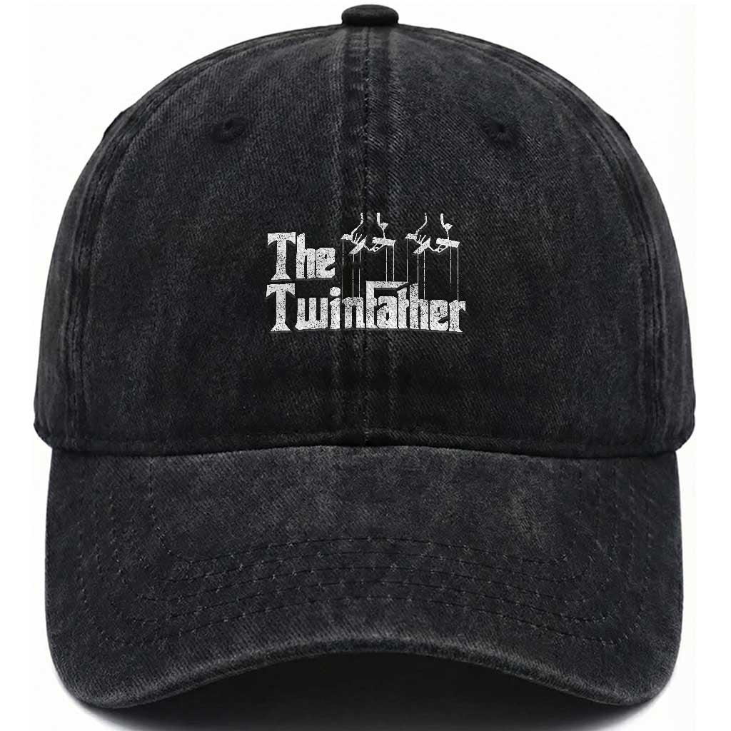 The Twinfather Washed Cotton Baseball Cap Funny Dad Of Twins Fathers Day TS11 Print Your Wear