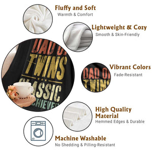 Dad Of Twins Classic Overachiever Throw Blanket Proud Twin Father TS11 Print Your Wear
