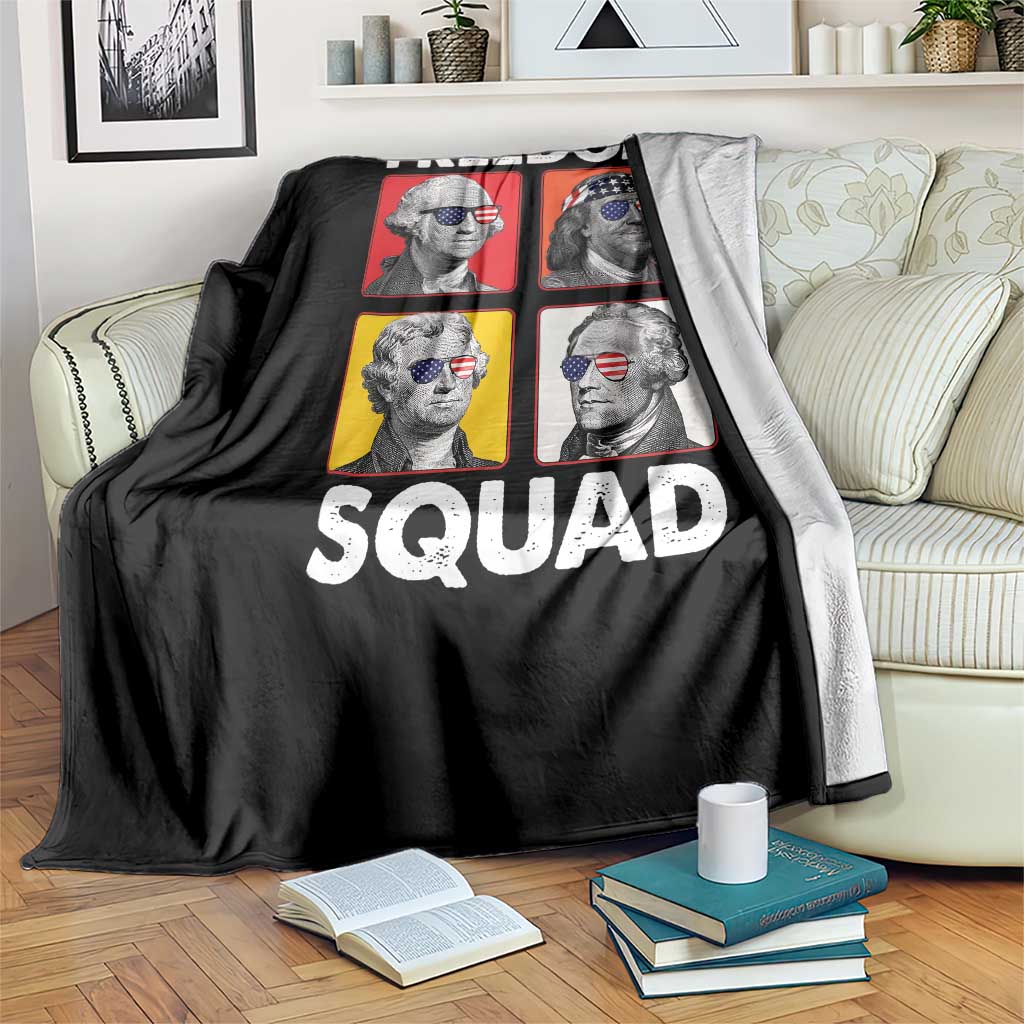 Freedom Squad Founding Fathers Throw Blanket American Revolution 4th of July TS11 Print Your Wear
