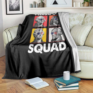 Freedom Squad Founding Fathers Throw Blanket American Revolution 4th of July TS11 Print Your Wear