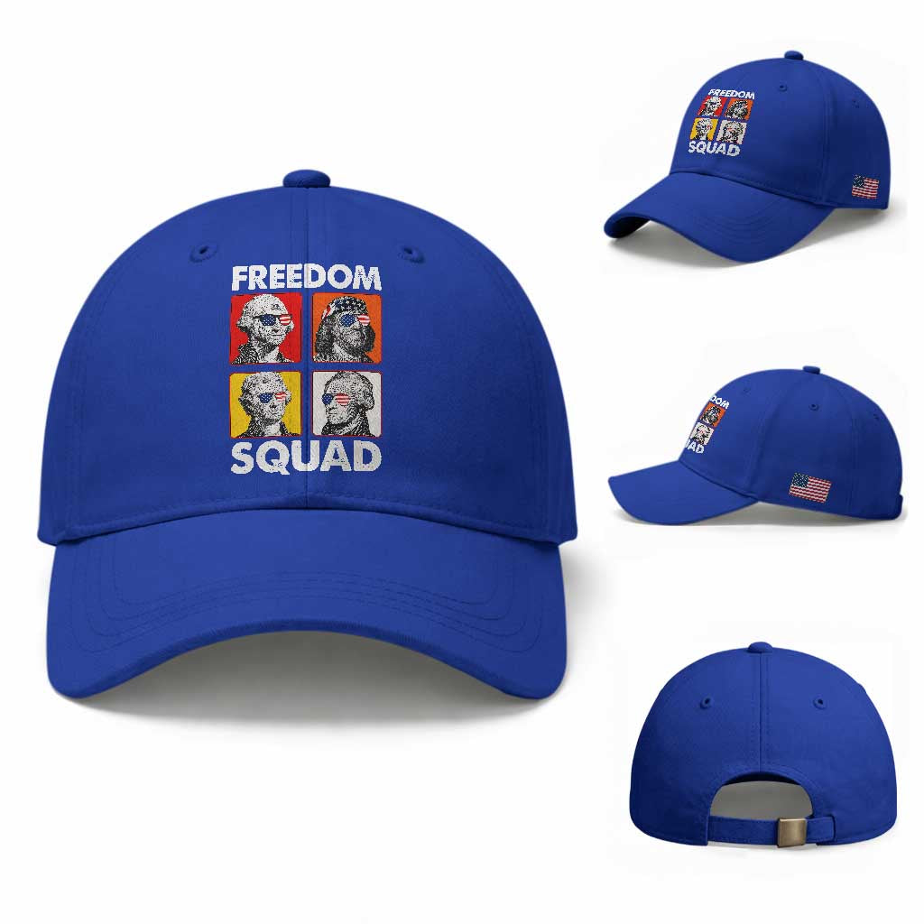 Freedom Squad Founding Fathers Baseball Cap American Revolution 4th of July TS11 Baseball Cap Universal Fit Royal Blue Print Your Wear