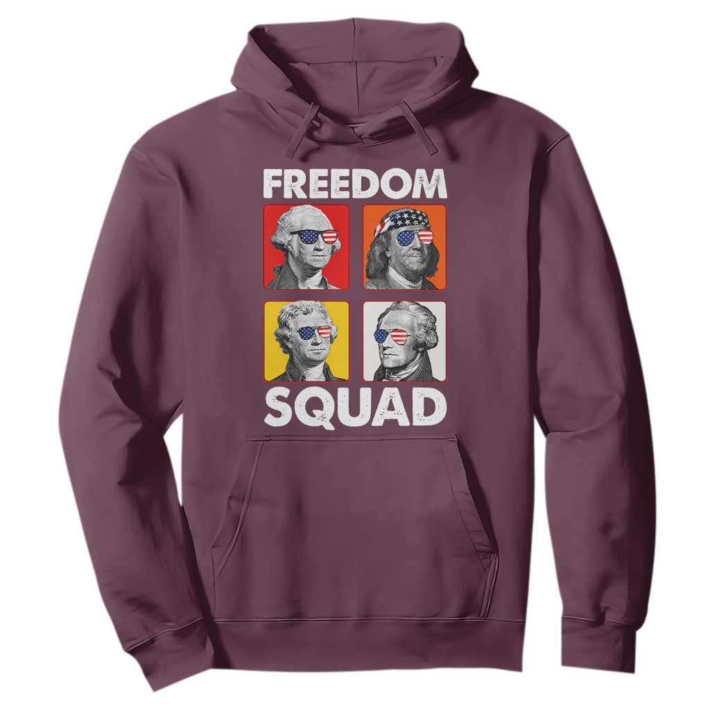 Freedom Squad Founding Fathers Hoodie American Revolution 4th of July TS11 Maroon Print Your Wear